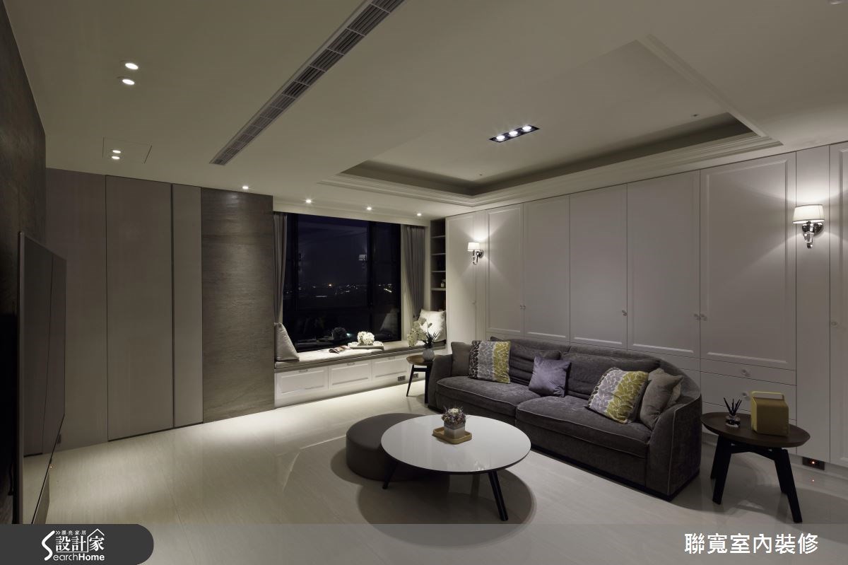 50坪新成屋(5年以下)＿美式風客廳臥榻案例圖片＿聯寬室內裝修有限公司＿聯寬_17之3