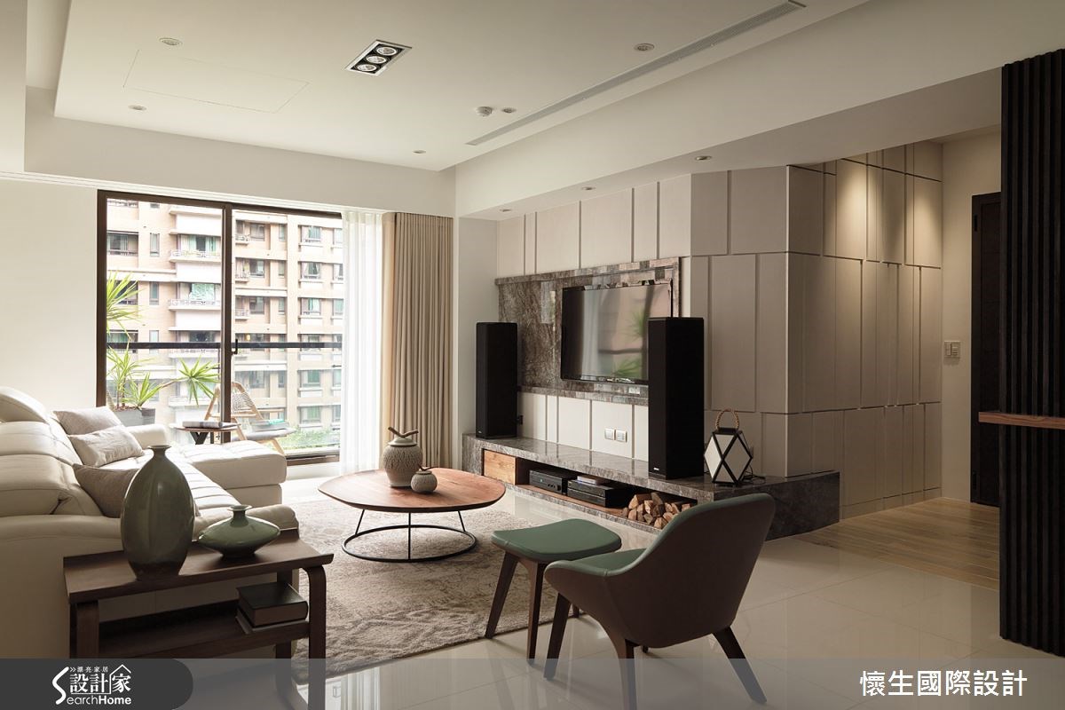 60坪老屋(16~30年)＿休閒風客廳案例圖片＿翁嘉鴻建築室內設計｜懷生設計＿懷生_6.三重-G House之16