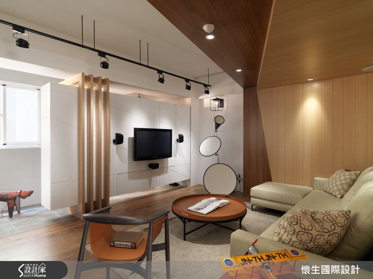 40坪老屋(16~30年)＿北歐風客廳案例圖片＿翁嘉鴻建築室內設計｜懷生設計＿懷生_9.新竹-L House之7