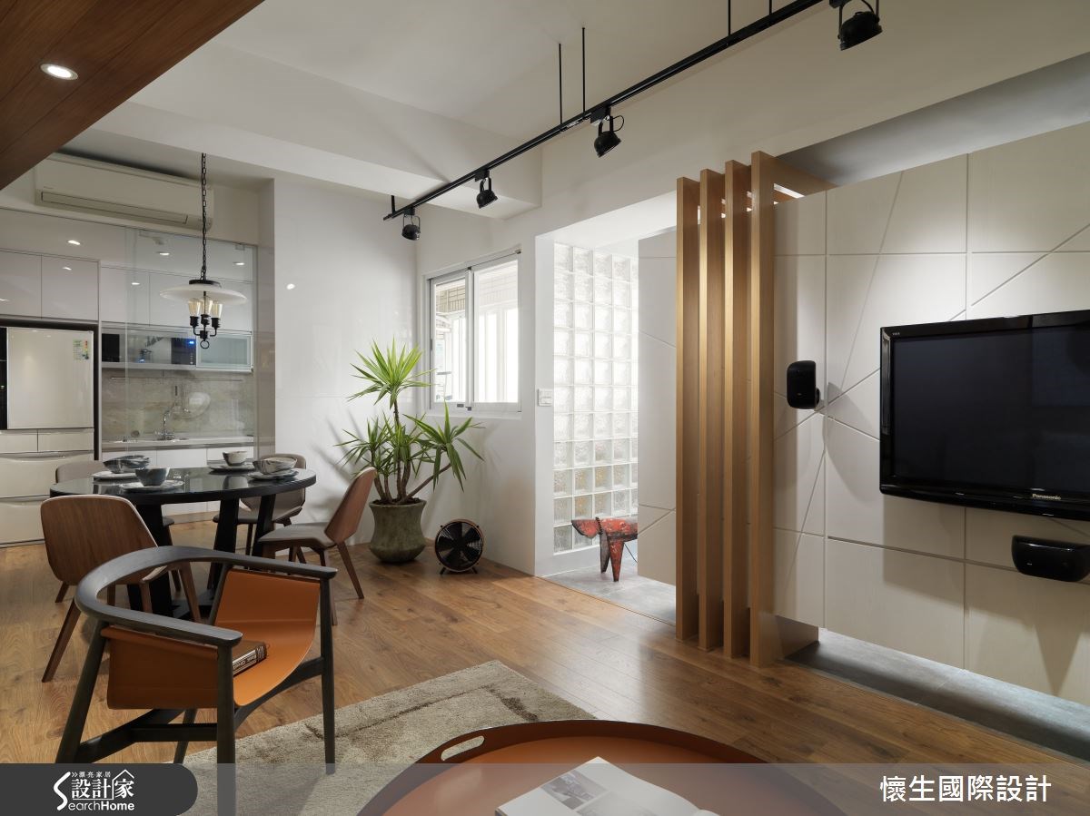 40坪老屋(16~30年)＿北歐風客廳餐廳案例圖片＿翁嘉鴻建築室內設計｜懷生設計＿懷生_9.新竹-L House之12