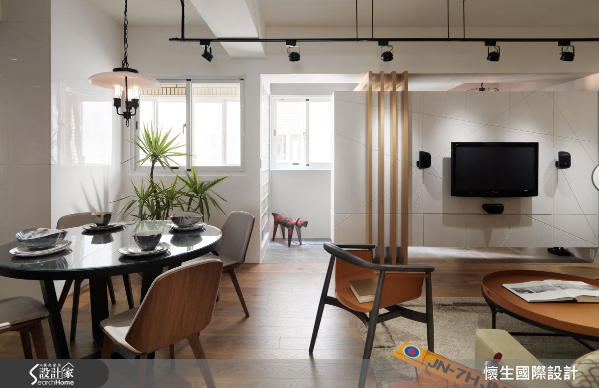 40坪老屋(16~30年)＿北歐風客廳餐廳案例圖片＿翁嘉鴻建築室內設計｜懷生設計＿懷生_9.新竹-L House之14