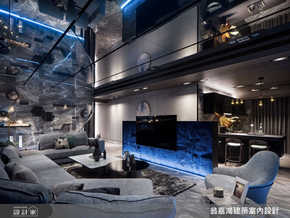 60坪老屋(16~30年)＿現代風客廳案例圖片＿翁嘉鴻建築室內設計｜懷生設計＿懷生_60.三重-Rm&Sanmu 緬因貓舍招待所之2