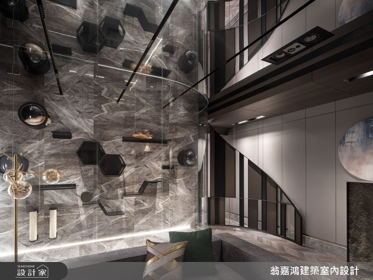 60坪老屋(16~30年)＿現代風走廊案例圖片＿翁嘉鴻建築室內設計｜懷生設計＿懷生_60.三重-Rm&Sanmu 緬因貓舍招待所之11