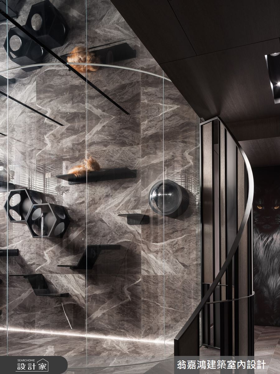 60坪老屋(16~30年)＿現代風走廊案例圖片＿翁嘉鴻建築室內設計｜懷生設計＿懷生_60.三重-Rm&Sanmu 緬因貓舍招待所之12