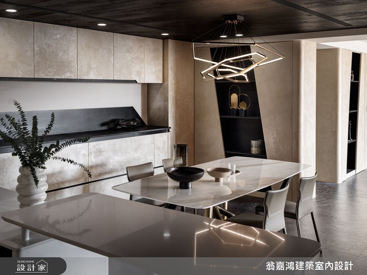 80坪新成屋(5年以下)＿現代風餐廳吧檯案例圖片＿翁嘉鴻建築室內設計｜懷生設計＿懷生_61.林口-C House之8