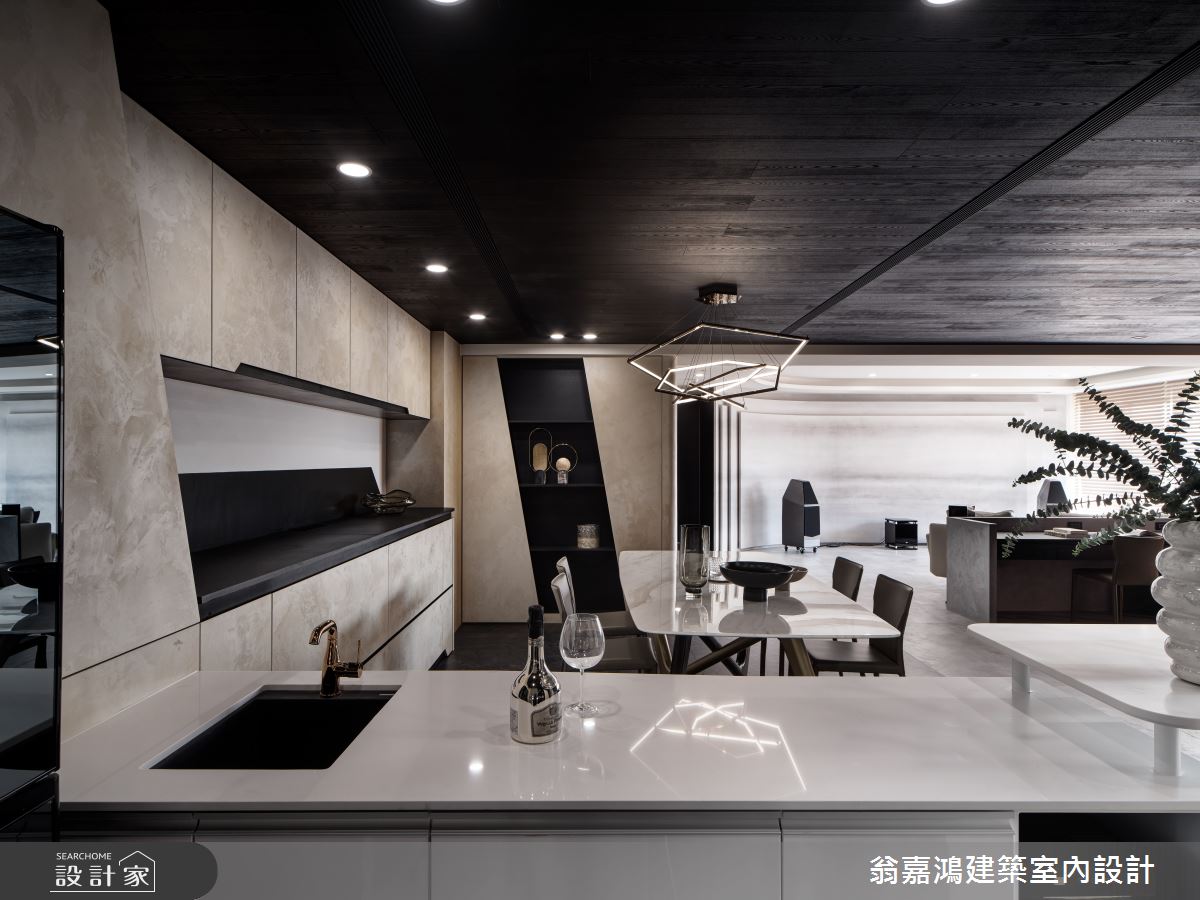 80坪新成屋(5年以下)＿現代風餐廳吧檯案例圖片＿翁嘉鴻建築室內設計｜懷生設計＿懷生_61.林口-C House之9