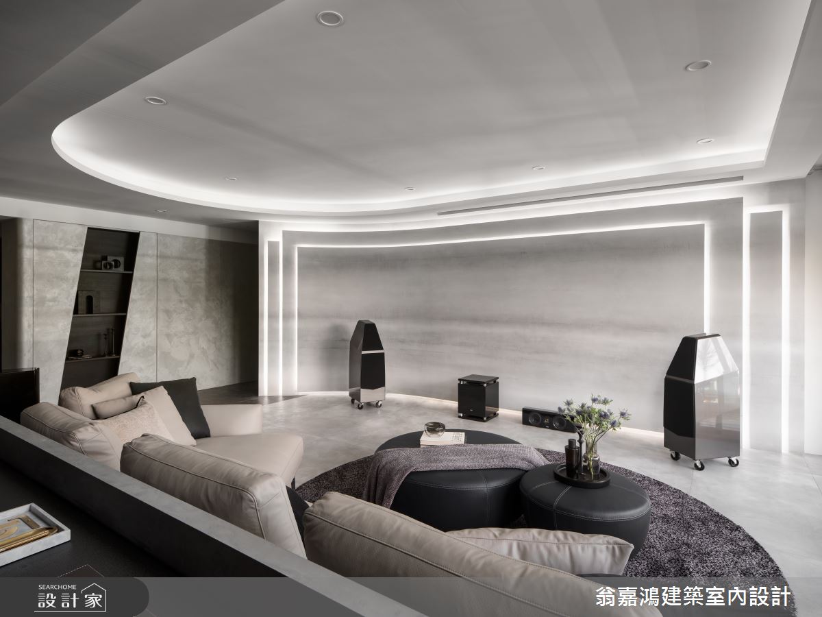 80坪新成屋(5年以下)＿現代風客廳案例圖片＿翁嘉鴻建築室內設計｜懷生設計＿懷生_61.林口-C House之33