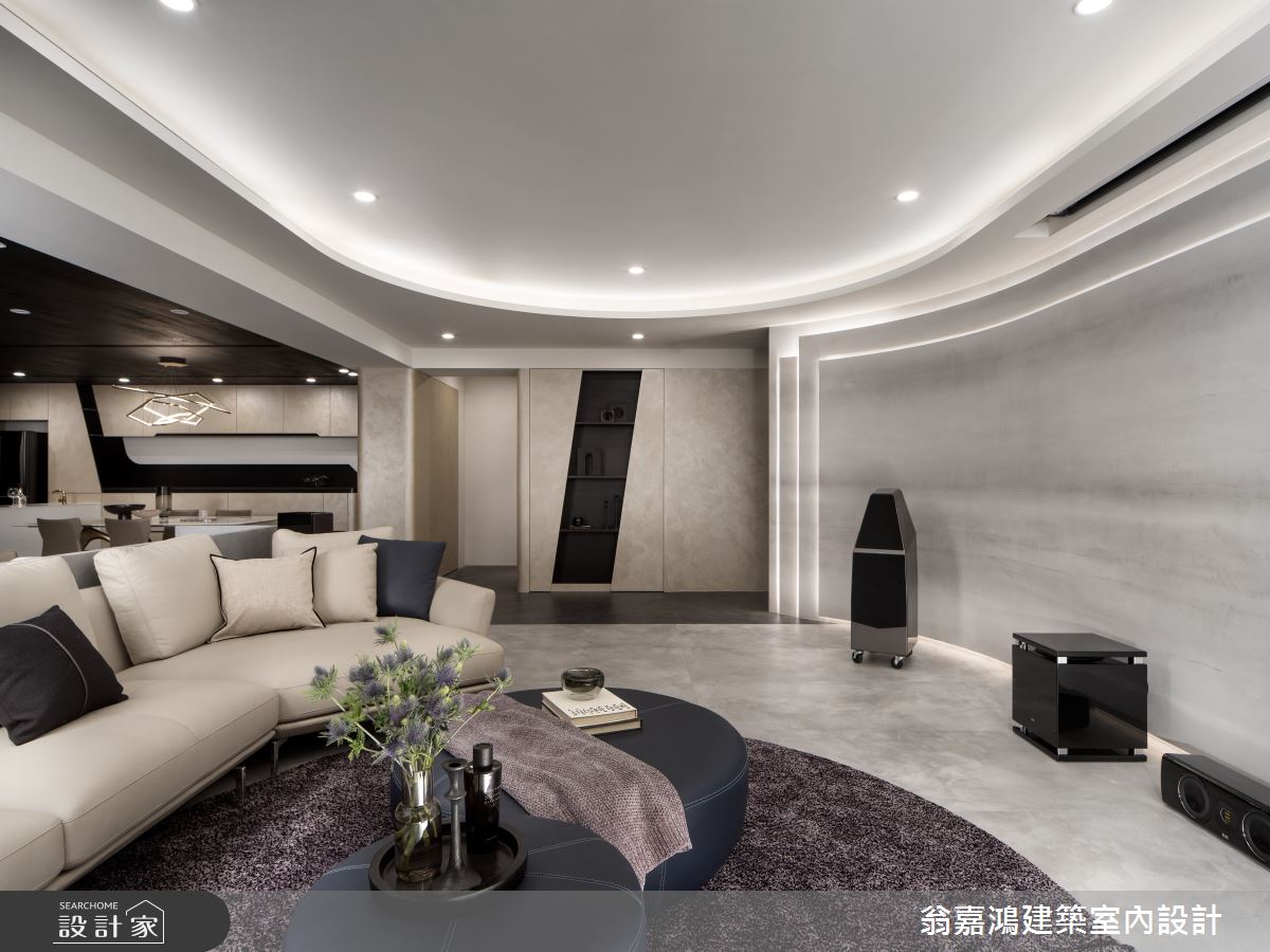 80坪新成屋(5年以下)＿現代風客廳案例圖片＿翁嘉鴻建築室內設計｜懷生設計＿懷生_61.林口-C House之34