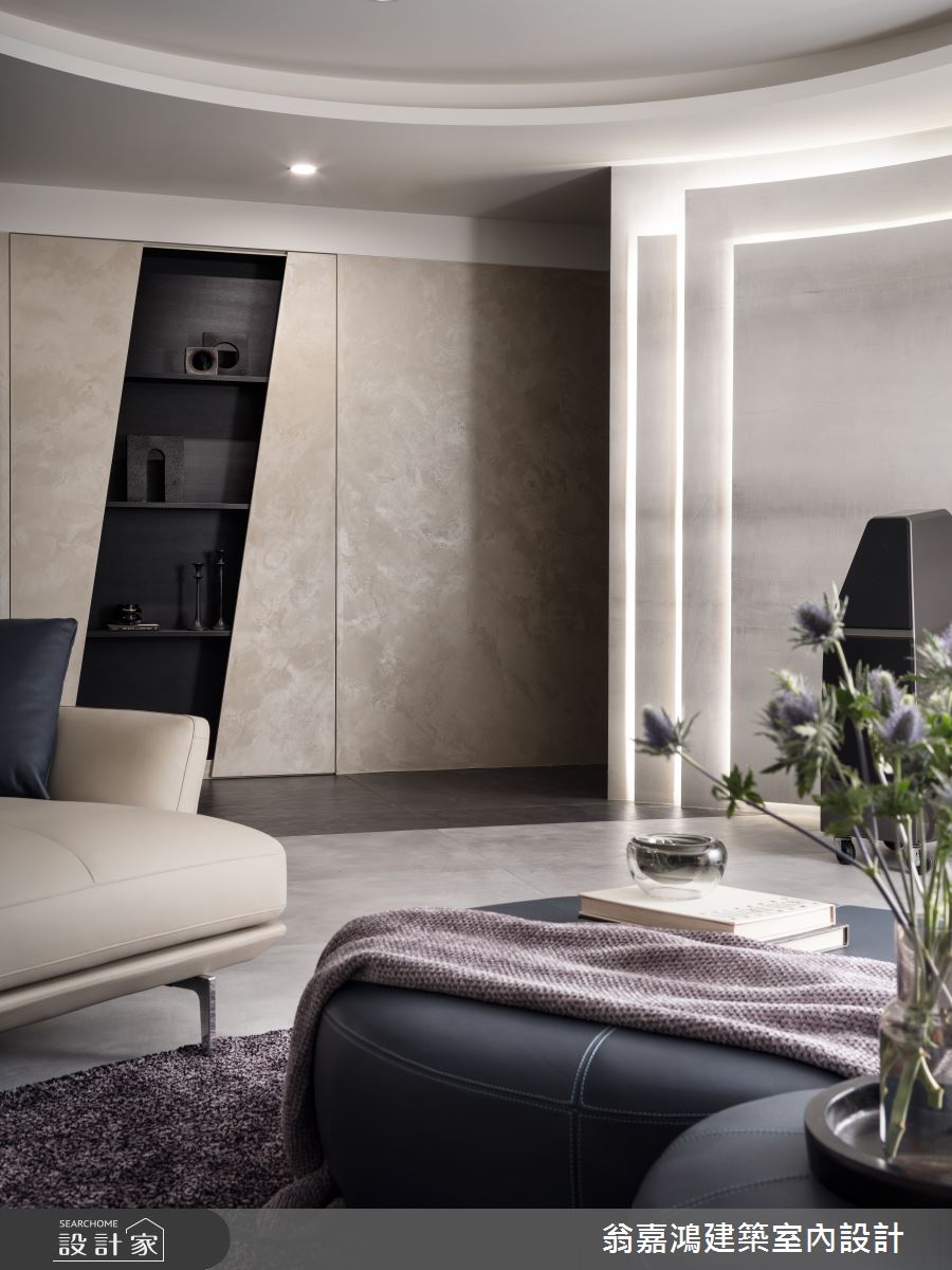 80坪新成屋(5年以下)＿現代風客廳案例圖片＿翁嘉鴻建築室內設計｜懷生設計＿懷生_61.林口-C House之35
