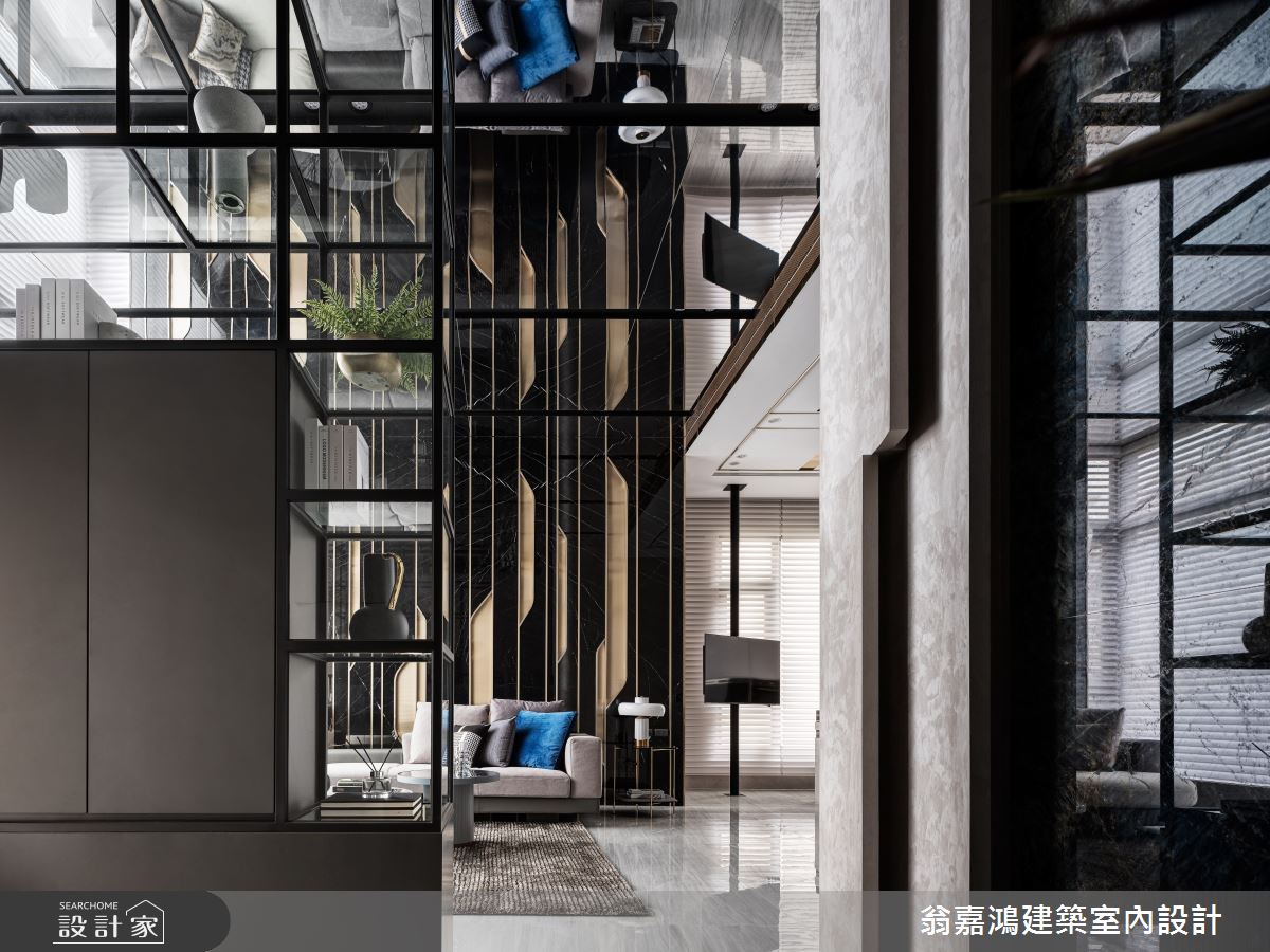 116坪新成屋(5年以下)＿現代奢華風客廳走廊案例圖片＿翁嘉鴻建築室內設計｜懷生設計＿懷生_64.新竹-J House之2