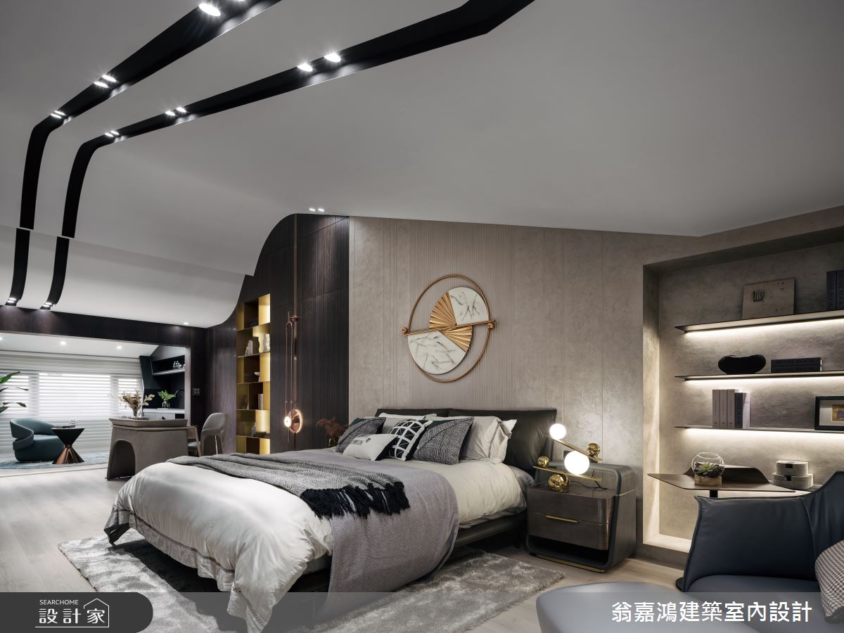 116坪新成屋(5年以下)＿現代奢華風臥室案例圖片＿翁嘉鴻建築室內設計｜懷生設計＿懷生_64.新竹-J House之12