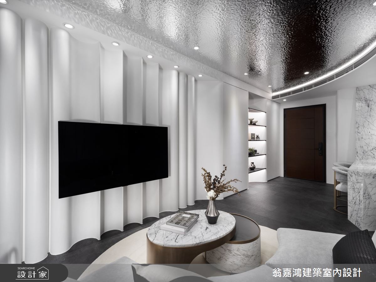 20坪新成屋(5年以下)＿現代風客廳案例圖片＿翁嘉鴻建築室內設計｜懷生設計＿懷生_65.台北-L House之3