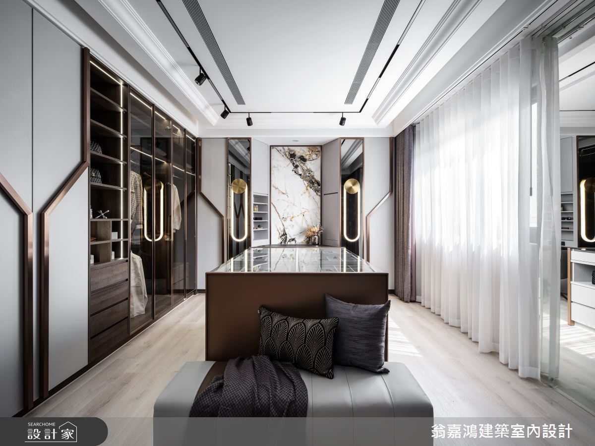 180坪新成屋(5年以下)＿現代奢華風更衣間案例圖片＿翁嘉鴻建築室內設計｜懷生設計＿懷生_66.苗栗-L House之2