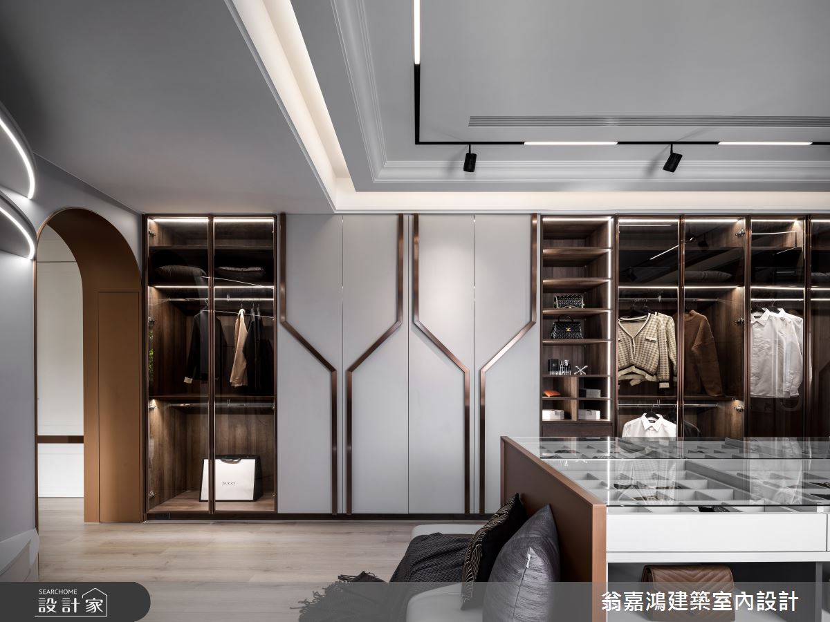 180坪新成屋(5年以下)＿現代奢華風更衣間案例圖片＿翁嘉鴻建築室內設計｜懷生設計＿懷生_66.苗栗-L House之4