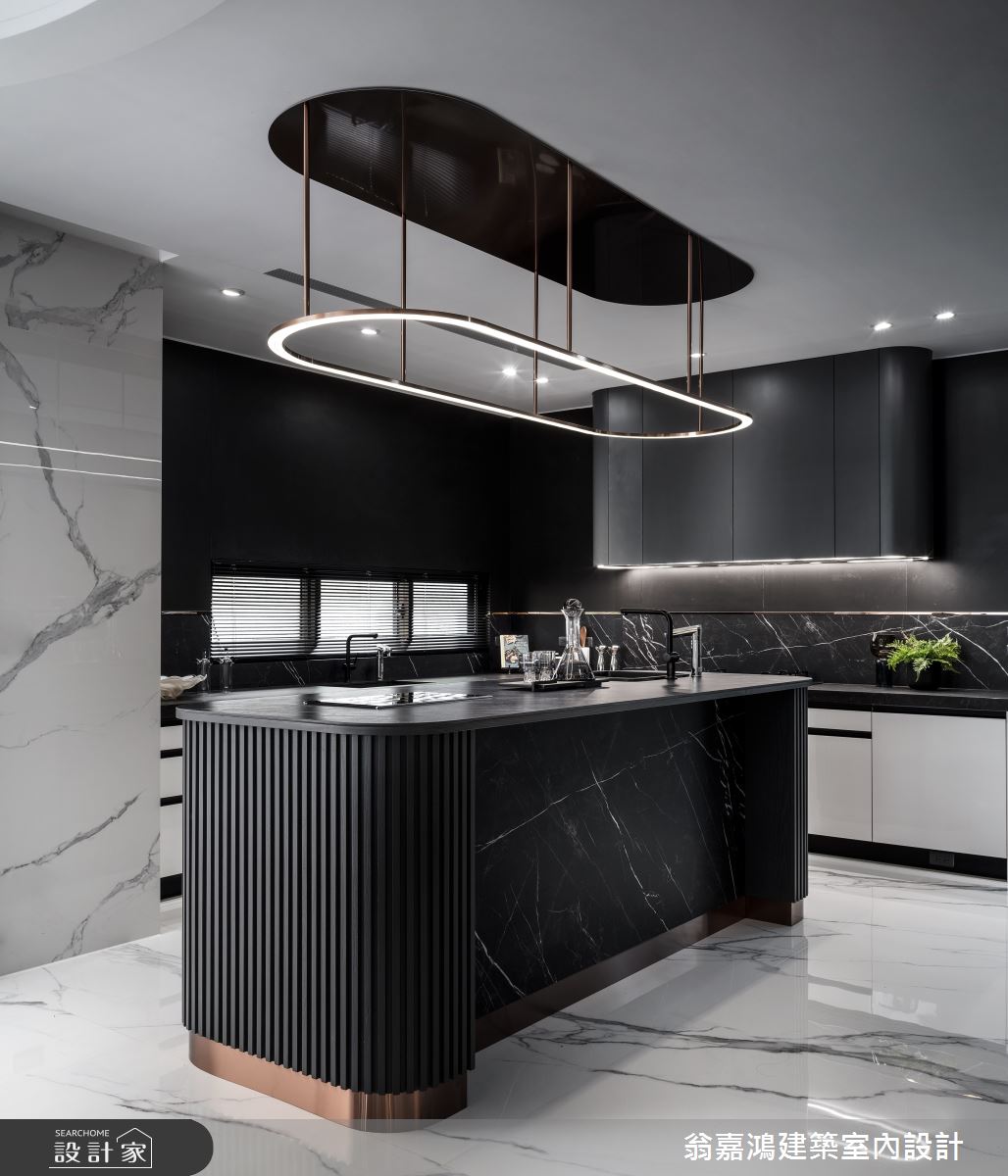 180坪新成屋(5年以下)＿現代奢華風廚房中島案例圖片＿翁嘉鴻建築室內設計｜懷生設計＿懷生_66.苗栗-L House之18