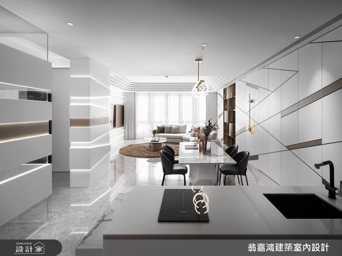 220坪毛胚屋＿現代風客廳餐廳中島案例圖片＿翁嘉鴻建築室內設計｜懷生設計＿懷生_68.桃園-C House之19