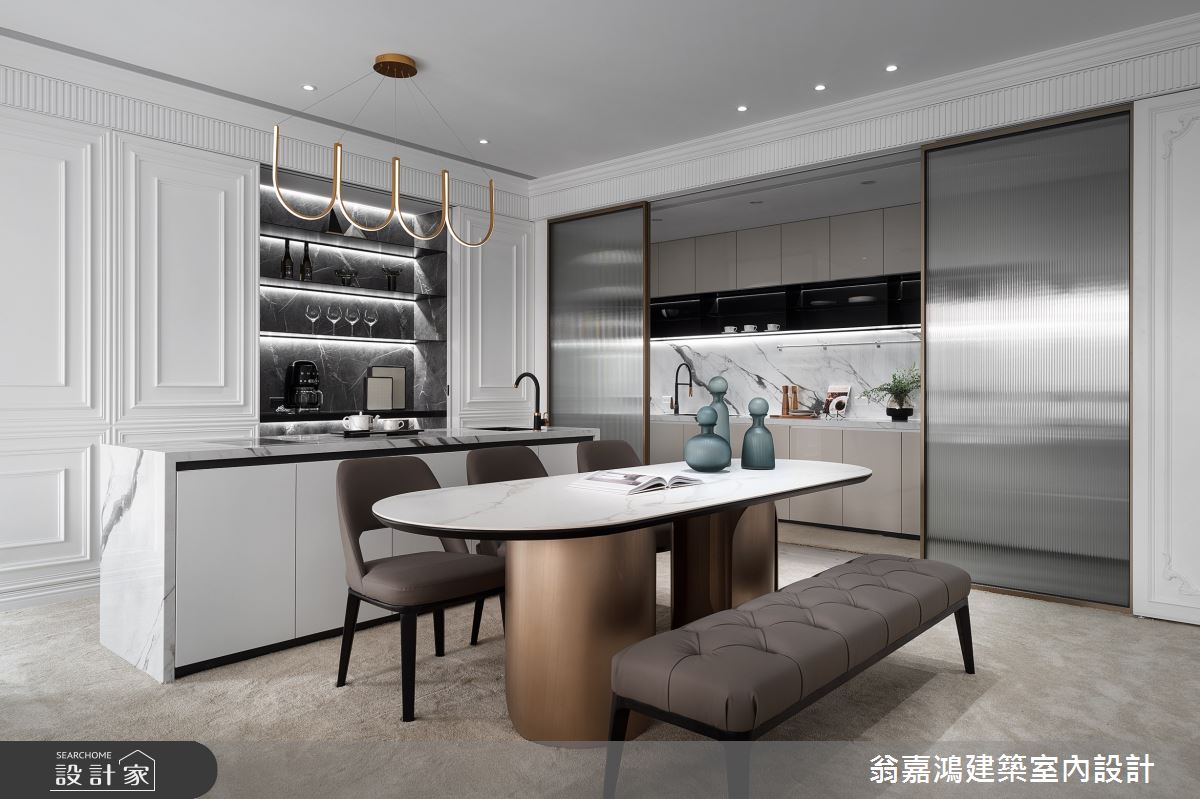 220坪毛胚屋＿現代風餐廳廚房中島案例圖片＿翁嘉鴻建築室內設計｜懷生設計＿懷生_68.桃園-C House之23