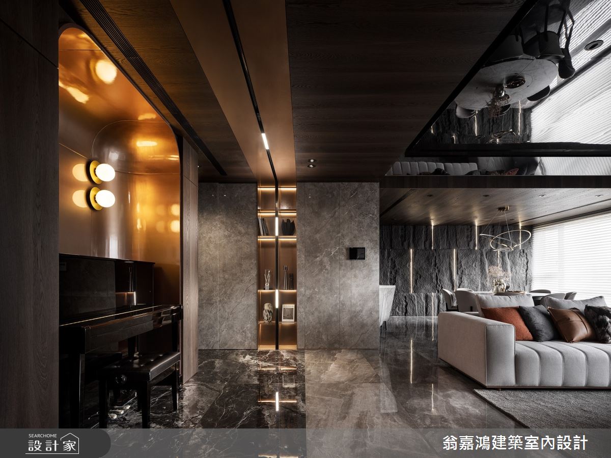 90坪毛胚屋＿現代風客廳案例圖片＿翁嘉鴻建築室內設計｜懷生設計＿懷生_69.新莊-W House之6