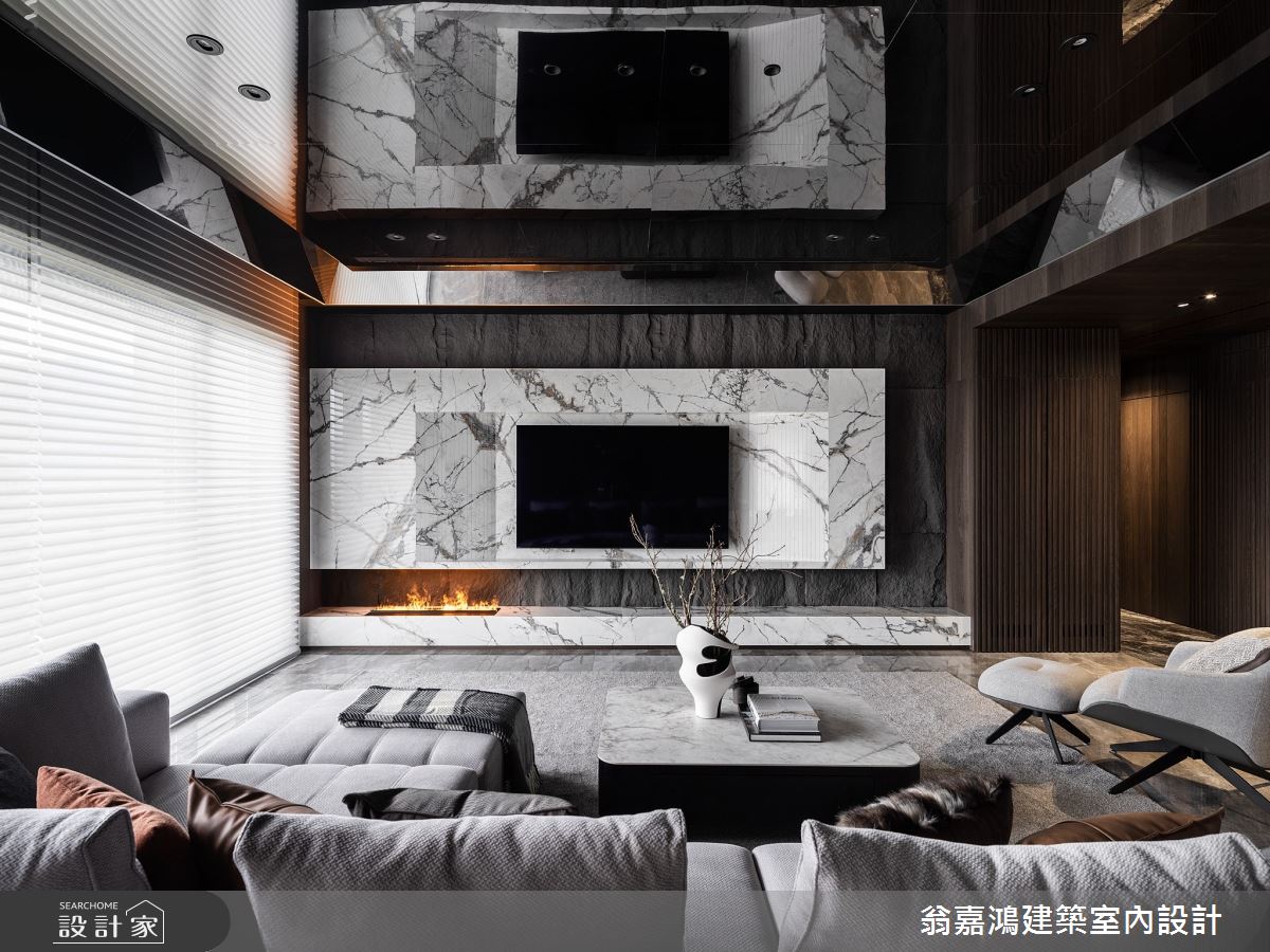 90坪毛胚屋＿現代風客廳案例圖片＿翁嘉鴻建築室內設計｜懷生設計＿懷生_69.新莊-W House之9