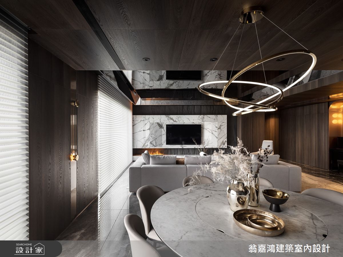 90坪毛胚屋＿現代風客廳餐廳案例圖片＿翁嘉鴻建築室內設計｜懷生設計＿懷生_69.新莊-W House之10
