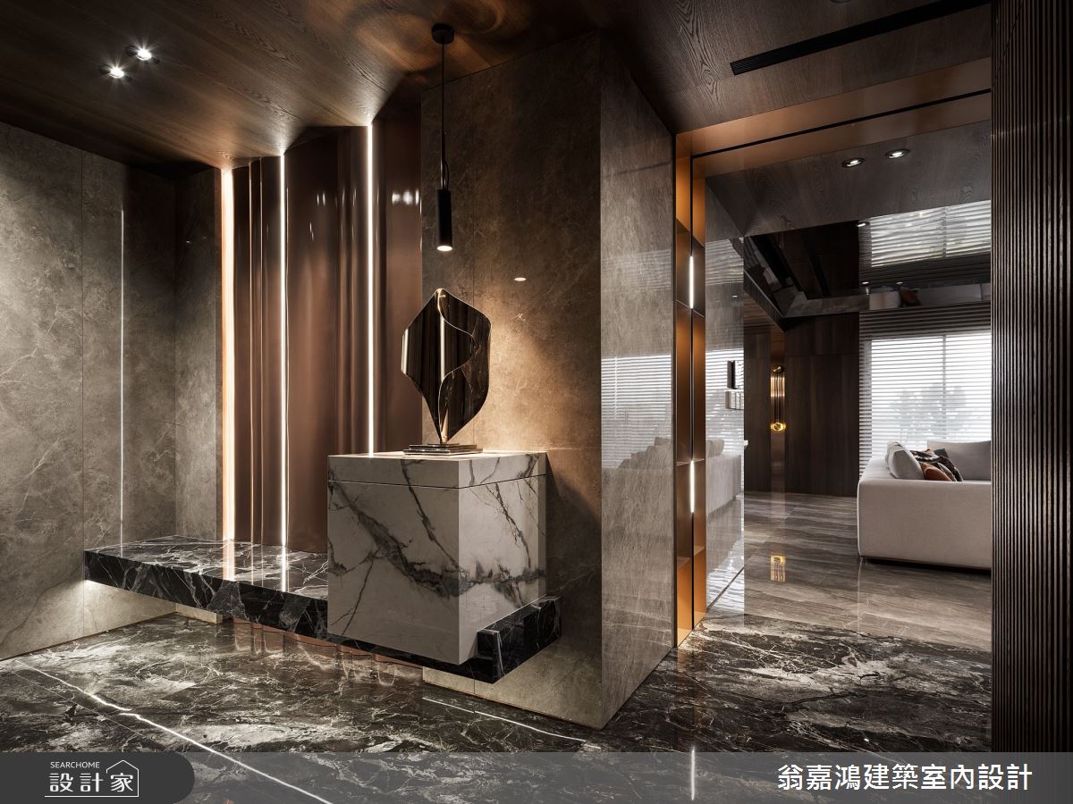 90坪毛胚屋＿現代風玄關客廳案例圖片＿翁嘉鴻建築室內設計｜懷生設計＿懷生_69.新莊-W House之15