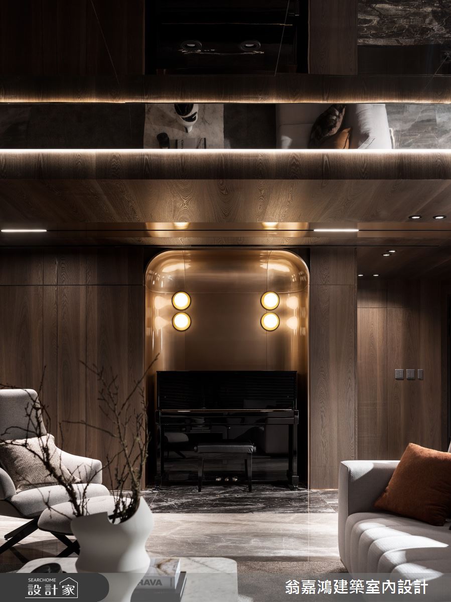 90坪毛胚屋＿現代風客廳案例圖片＿翁嘉鴻建築室內設計｜懷生設計＿懷生_69.新莊-W House之16