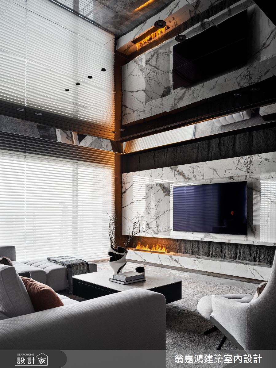 90坪毛胚屋＿現代風客廳案例圖片＿翁嘉鴻建築室內設計｜懷生設計＿懷生_69.新莊-W House之21