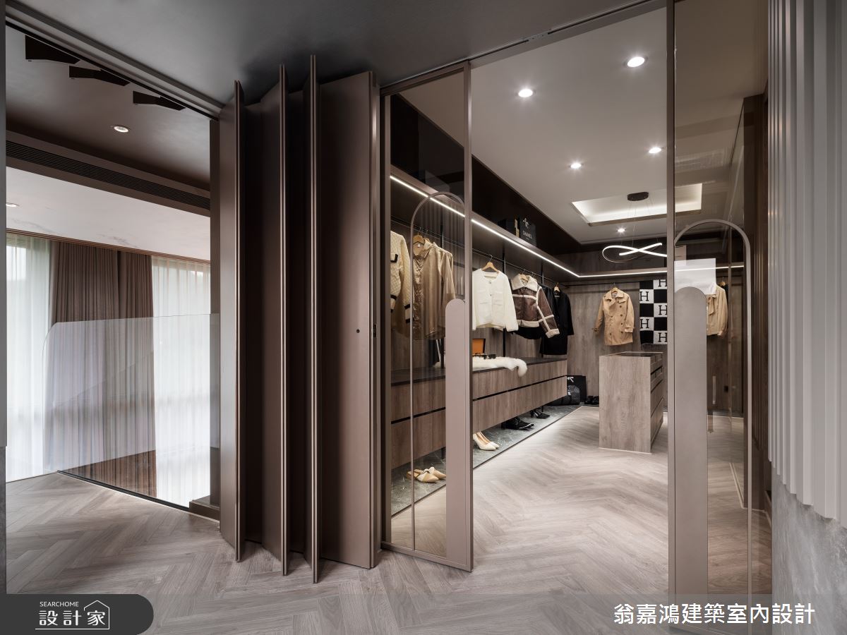 120坪毛胚屋＿現代飯店風更衣間案例圖片＿翁嘉鴻建築室內設計｜懷生設計＿懷生_70.台北文山區-L House之17