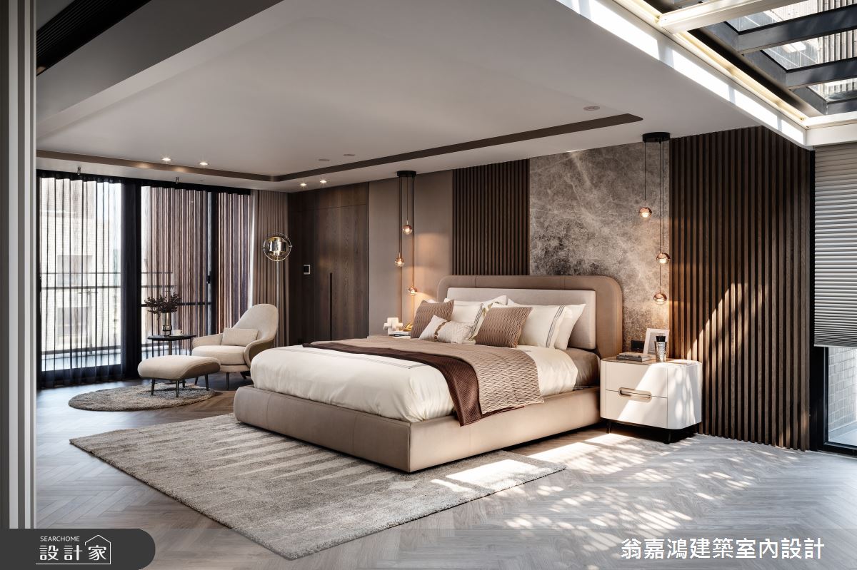 120坪毛胚屋＿現代飯店風臥室案例圖片＿翁嘉鴻建築室內設計｜懷生設計＿懷生_70.台北文山區-L House之22