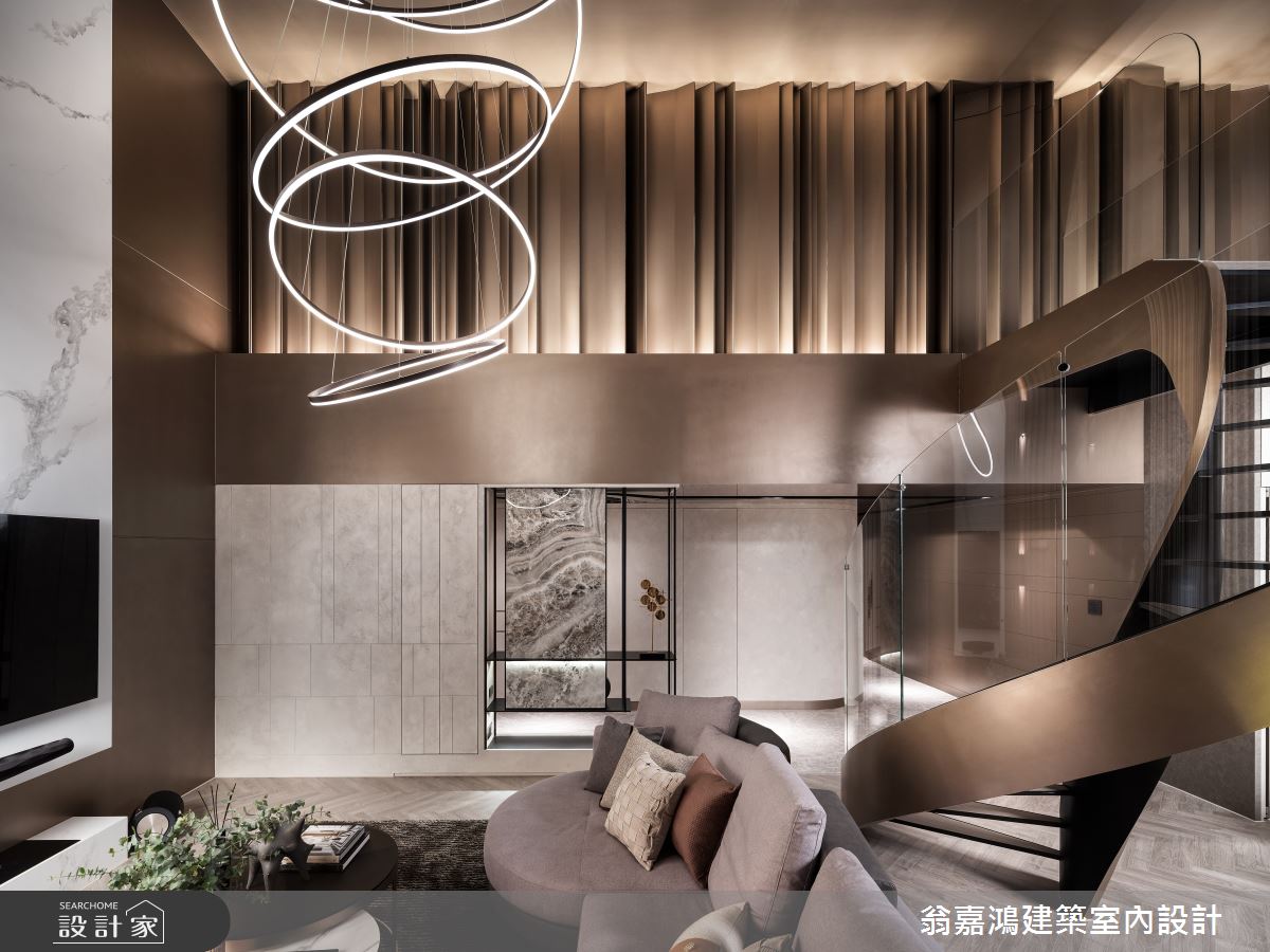 120坪毛胚屋＿現代飯店風玄關客廳樓梯案例圖片＿翁嘉鴻建築室內設計｜懷生設計＿懷生_70.台北文山區-L House之2432