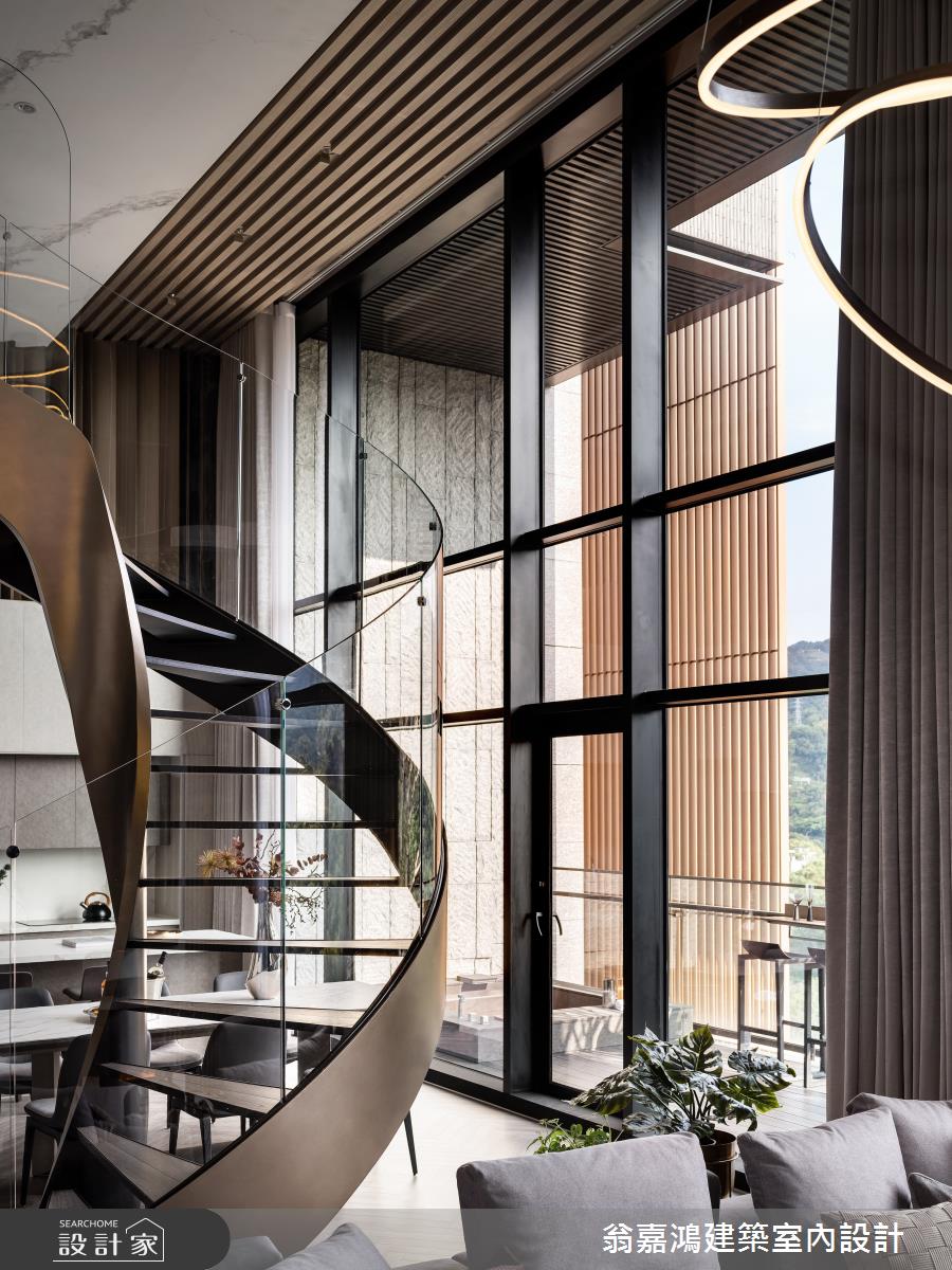 120坪毛胚屋＿現代飯店風樓梯案例圖片＿翁嘉鴻建築室內設計｜懷生設計＿懷生_70.台北文山區-L House之36