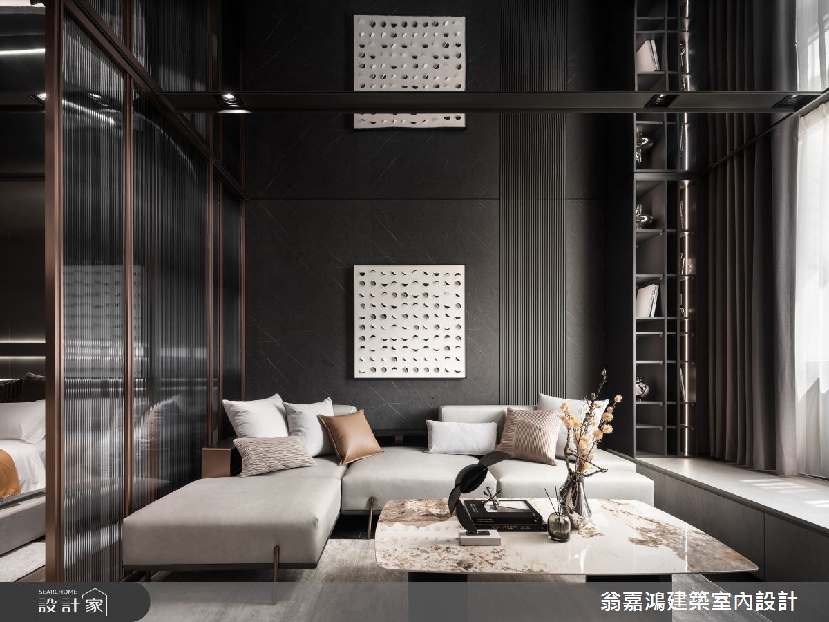 60坪中古屋(5~15年)＿現代風客廳臥榻案例圖片＿翁嘉鴻建築室內設計｜懷生設計＿懷生_71.桃園-K House之5