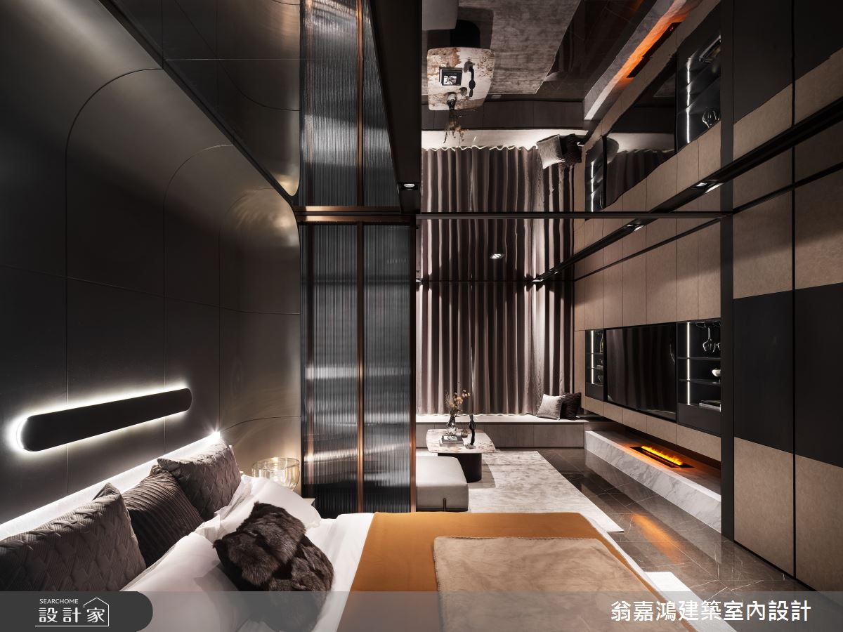 60坪中古屋(5~15年)＿現代風客廳臥室臥榻案例圖片＿翁嘉鴻建築室內設計｜懷生設計＿懷生_71.桃園-K House之16