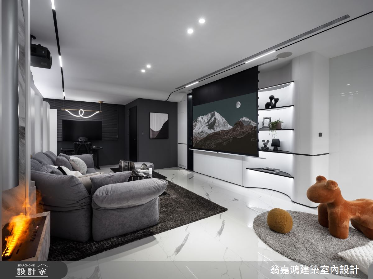 60坪中古屋(5~15年)＿現代風客廳案例圖片＿翁嘉鴻建築室內設計｜懷生設計＿懷生_71.桃園-K House之19