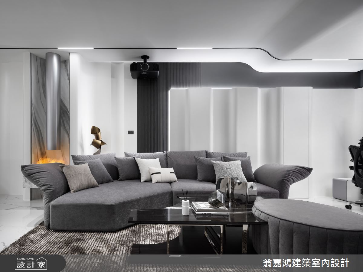 60坪中古屋(5~15年)＿現代風客廳案例圖片＿翁嘉鴻建築室內設計｜懷生設計＿懷生_71.桃園-K House之20