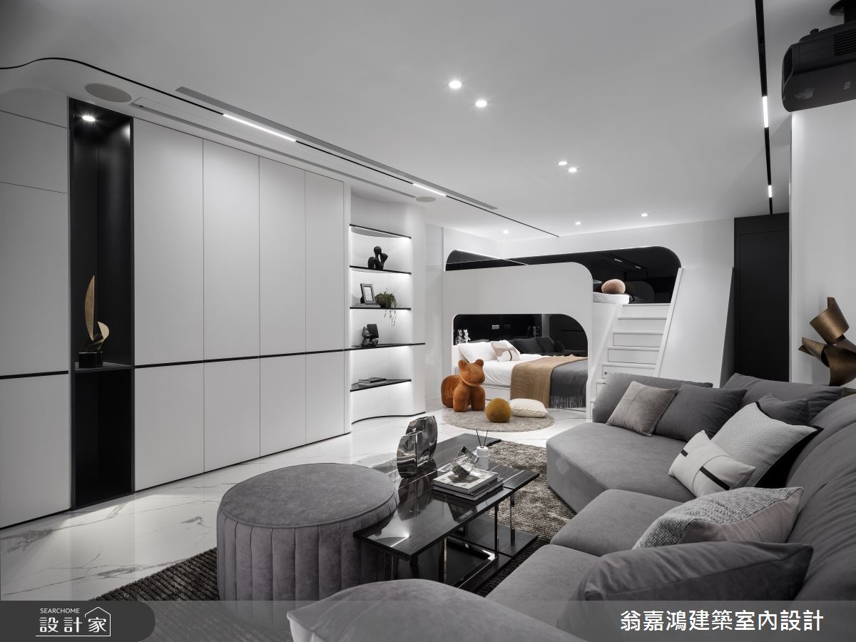 60坪中古屋(5~15年)＿現代風客廳臥室兒童房兒童房案例圖片＿翁嘉鴻建築室內設計｜懷生設計＿懷生_71.桃園-K House之25