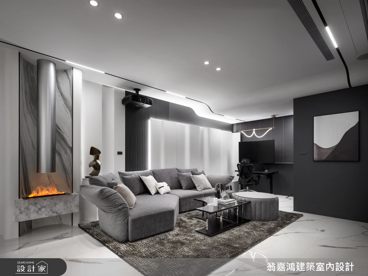 60坪中古屋(5~15年)＿現代風客廳案例圖片＿翁嘉鴻建築室內設計｜懷生設計＿懷生_71.桃園-K House之27