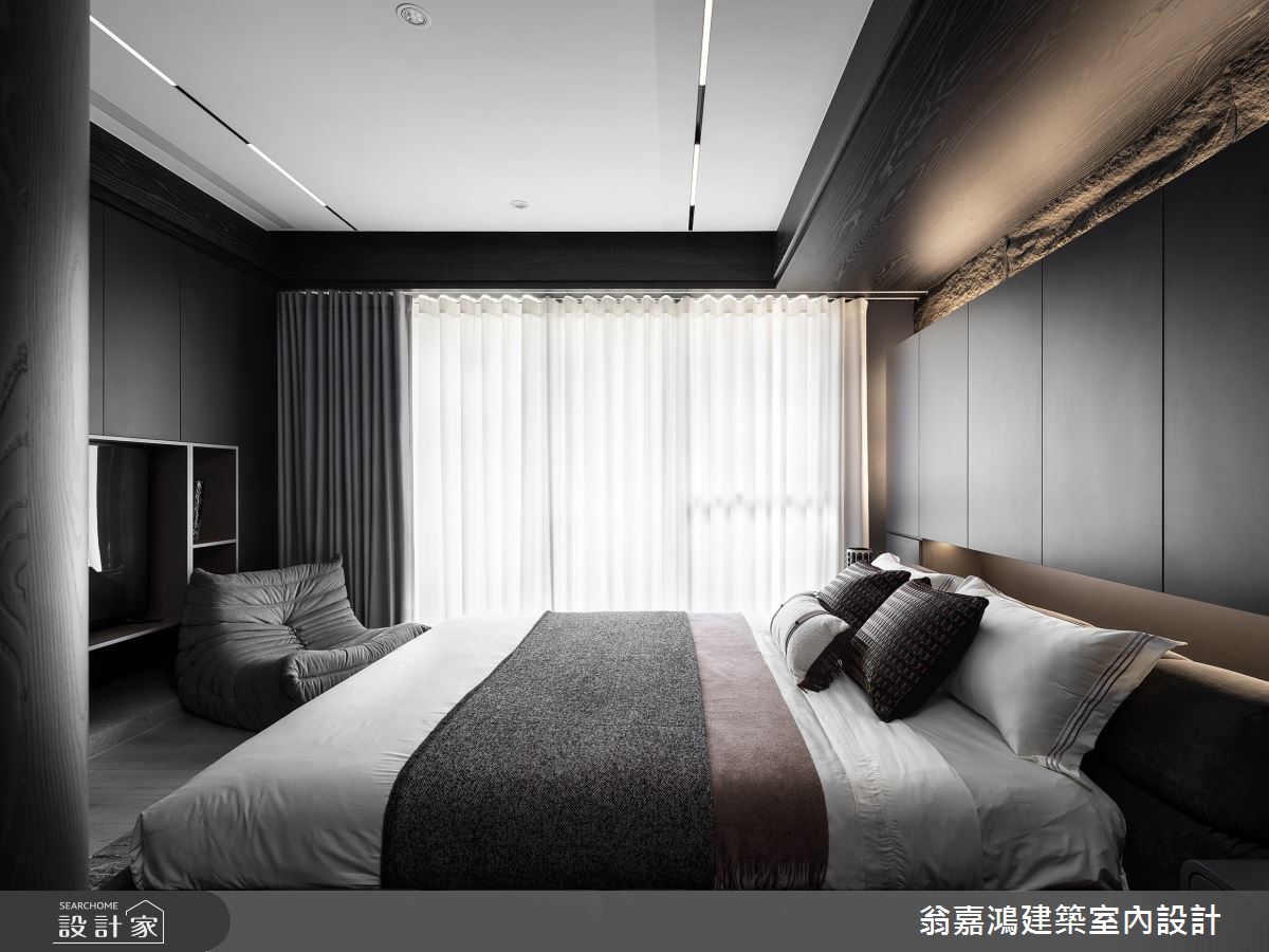 35坪新成屋(5年以下)＿侘寂風臥室案例圖片＿翁嘉鴻建築室內設計｜懷生設計＿懷生_72.台南-L House之21