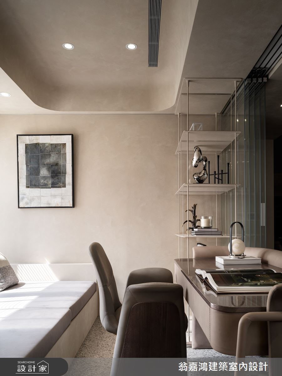 35坪新成屋(5年以下)＿侘寂風書房臥榻案例圖片＿翁嘉鴻建築室內設計｜懷生設計＿懷生_72.台南-L House之10