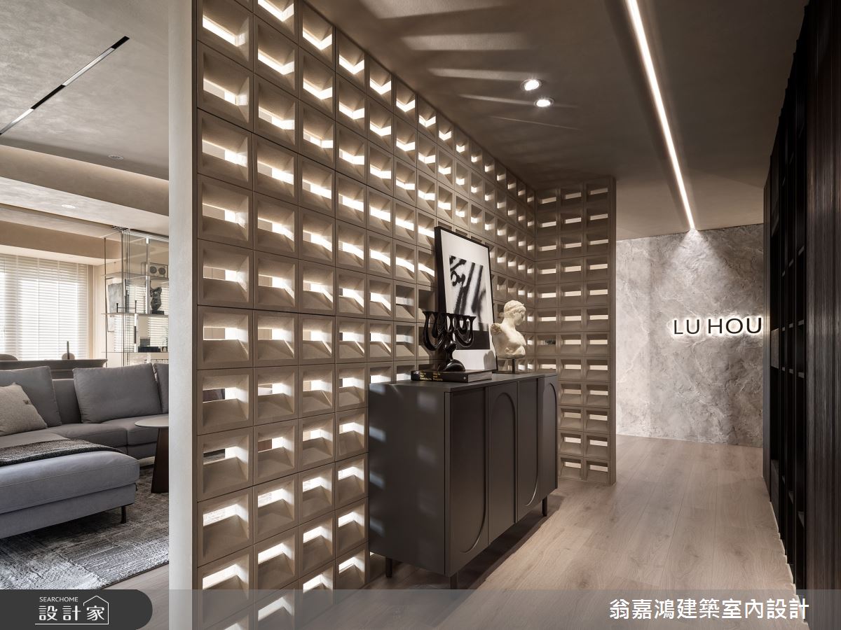 35坪新成屋(5年以下)＿侘寂風玄關案例圖片＿翁嘉鴻建築室內設計｜懷生設計＿懷生_72.台南-L House之2