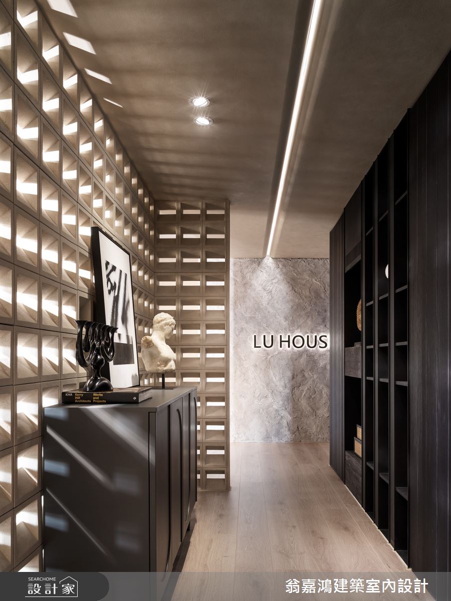 35坪新成屋(5年以下)＿侘寂風玄關案例圖片＿翁嘉鴻建築室內設計｜懷生設計＿懷生_72.台南-L House之3