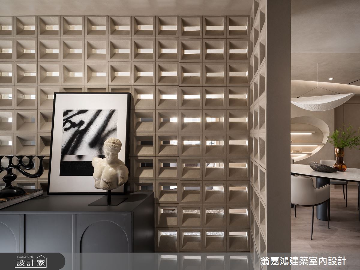 35坪新成屋(5年以下)＿侘寂風玄關案例圖片＿翁嘉鴻建築室內設計｜懷生設計＿懷生_72.台南-L House之4