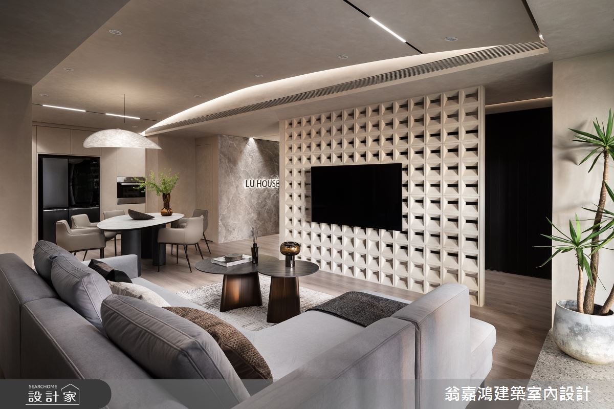 35坪新成屋(5年以下)＿侘寂風客廳餐廳廚房案例圖片＿翁嘉鴻建築室內設計｜懷生設計＿懷生_72.台南-L House之9