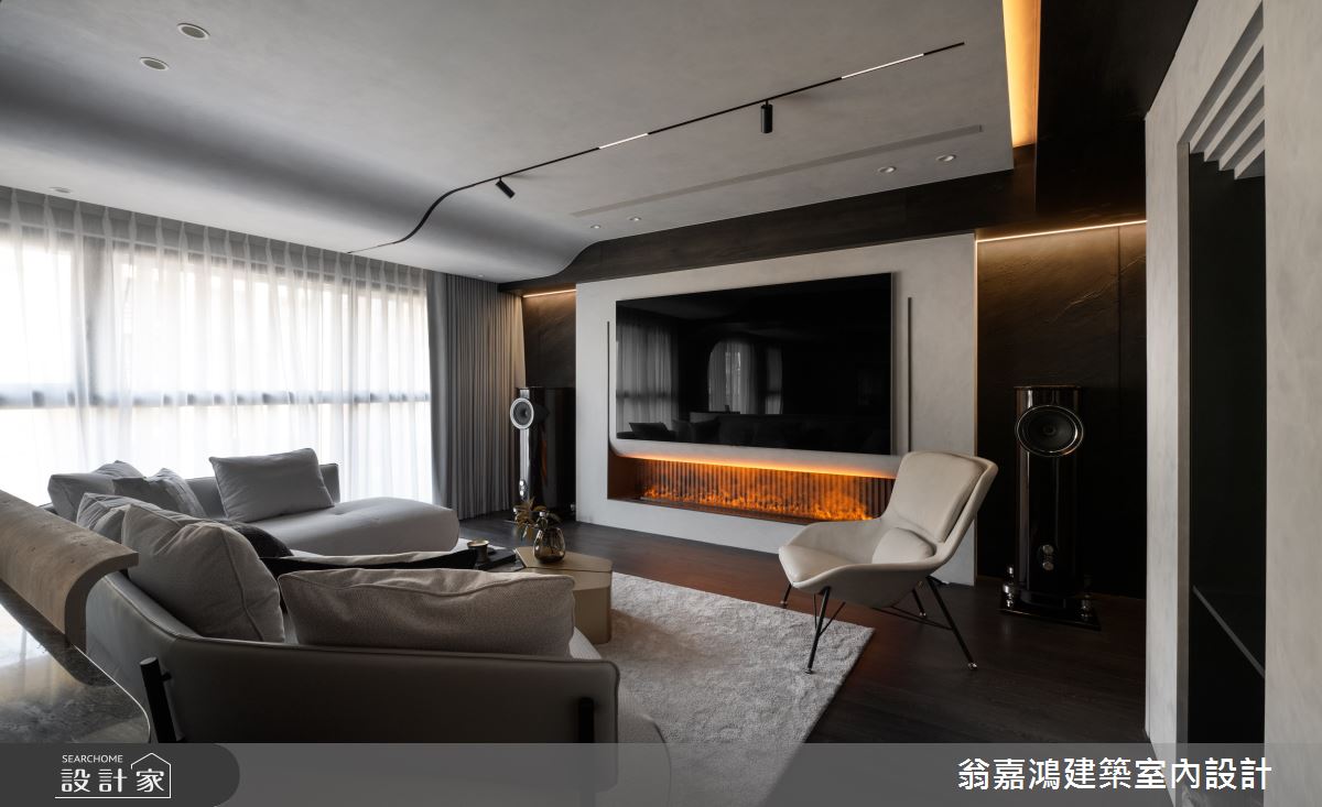 55坪新成屋(5年以下)＿現代風客廳案例圖片＿翁嘉鴻建築室內設計｜懷生設計＿懷生_73.台北-C House之19