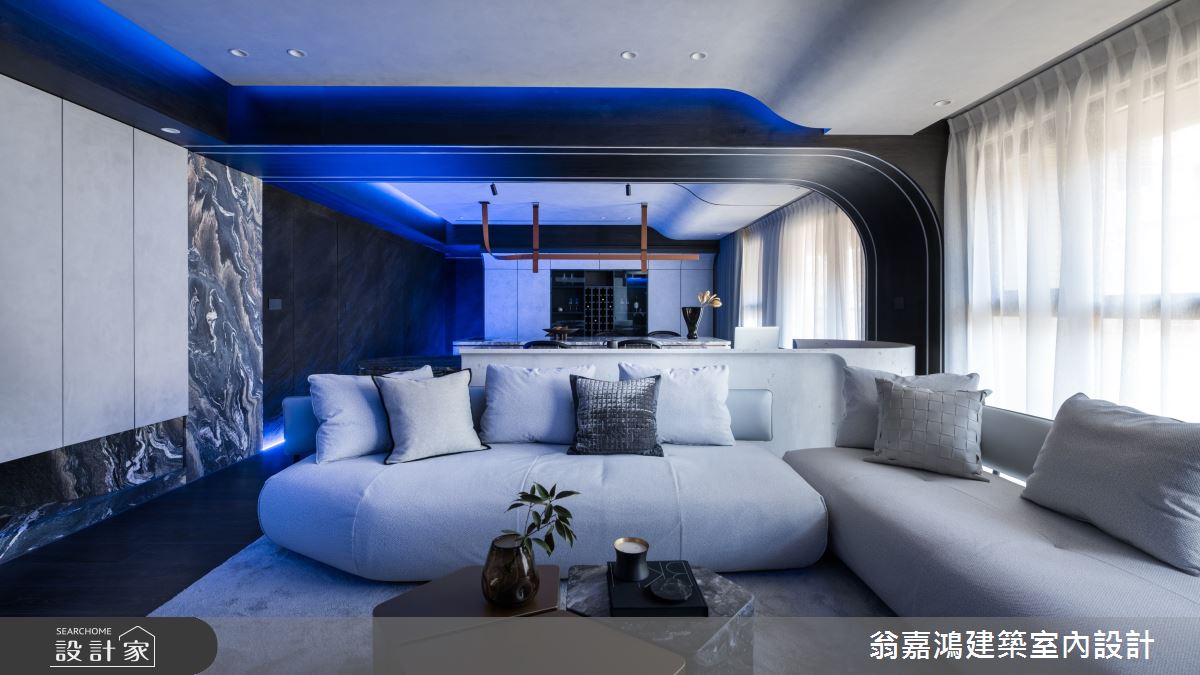 55坪新成屋(5年以下)＿現代風客廳案例圖片＿翁嘉鴻建築室內設計｜懷生設計＿懷生_73.台北-C House之20