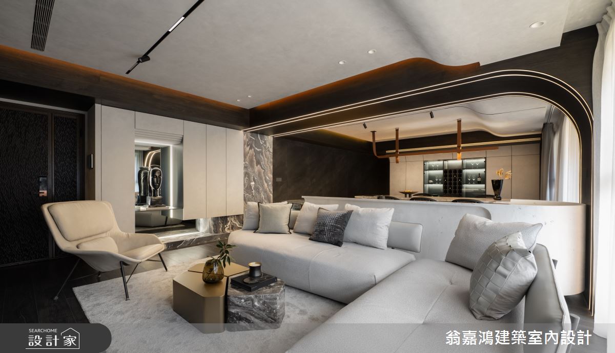 55坪新成屋(5年以下)＿現代風客廳案例圖片＿翁嘉鴻建築室內設計｜懷生設計＿懷生_73.台北-C House之21