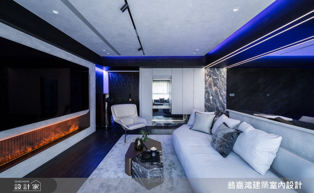 55坪新成屋(5年以下)＿現代風客廳案例圖片＿翁嘉鴻建築室內設計｜懷生設計＿懷生_73.台北-C House之24