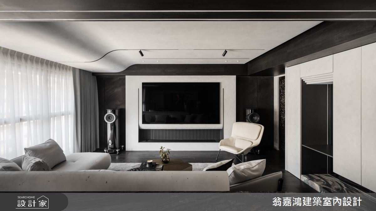 55坪新成屋(5年以下)＿現代風客廳案例圖片＿翁嘉鴻建築室內設計｜懷生設計＿懷生_73.台北-C House之27