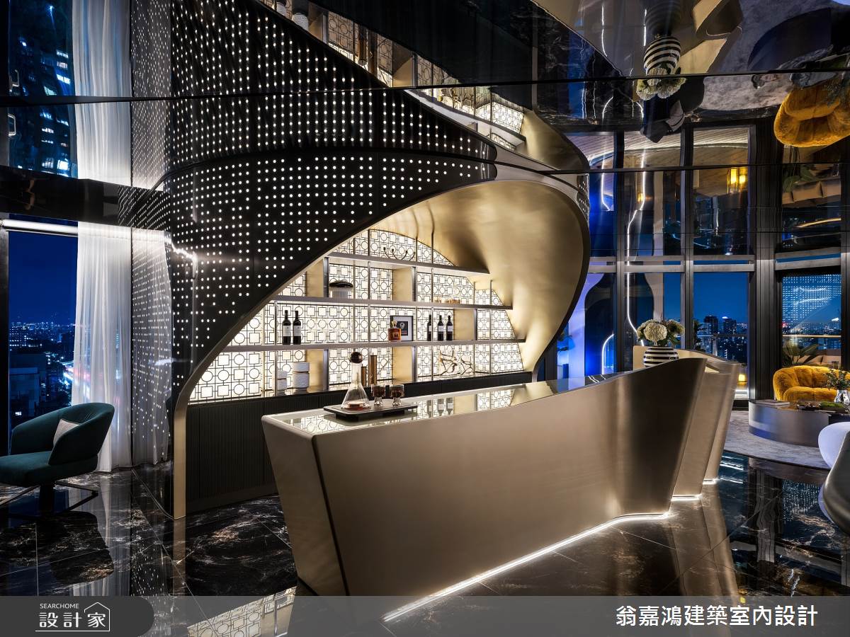 158坪新成屋(5年以下)＿奢華風吧檯案例圖片＿翁嘉鴻建築室內設計｜懷生設計＿懷生_74.台北-元利信義聯勤-C House之7