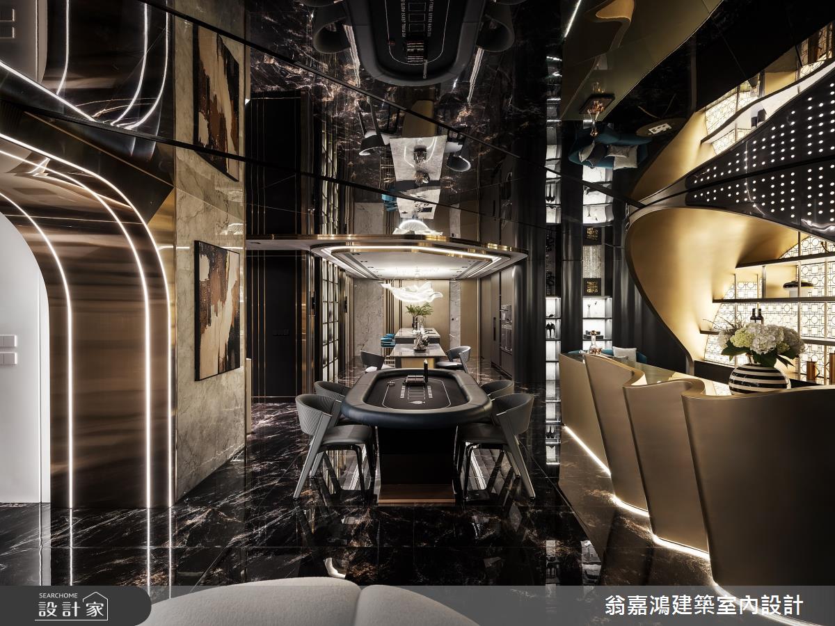 158坪新成屋(5年以下)＿奢華風餐廳吧檯案例圖片＿翁嘉鴻建築室內設計｜懷生設計＿懷生_74.台北-元利信義聯勤-C House之9